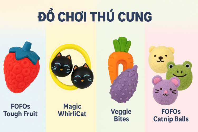 ảnh bìa đồ chơi thú cưng